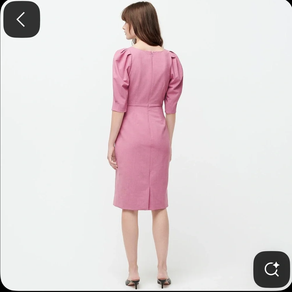 J. Crew Mauve Puff Sleeve Long Dress - Picture 2 of 12